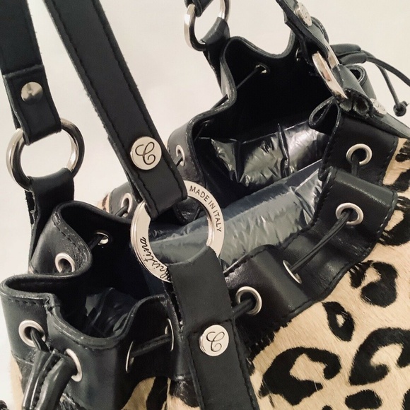 Cristina Made in Italy Leather Calf Leopard Bag - Picture 2 of 8